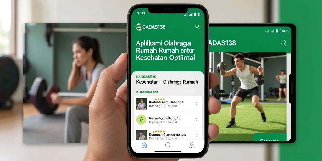 Antarmuka aplikasi CADAS138 untuk olahraga rumah yang menarik.