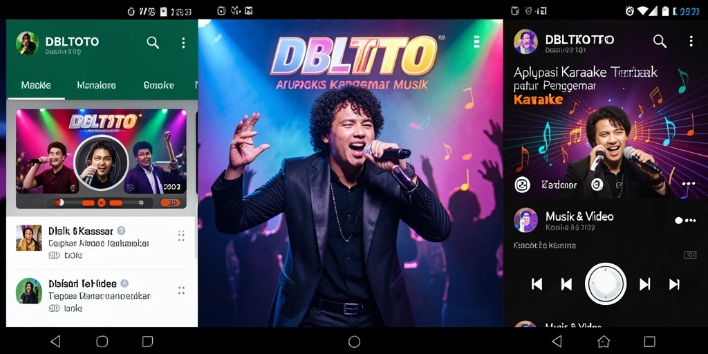 Antarmuka DBLTOTO menampilkan fitur Karaoke terbaik dan mudah digunakan.