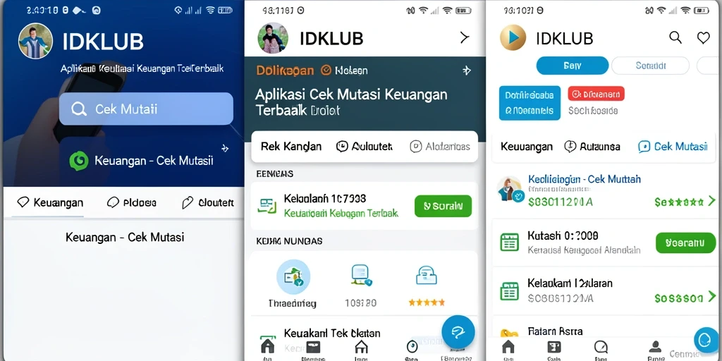 Tampilan antarmuka IDKLUB yang mudah dipahami untuk cek mutasi.