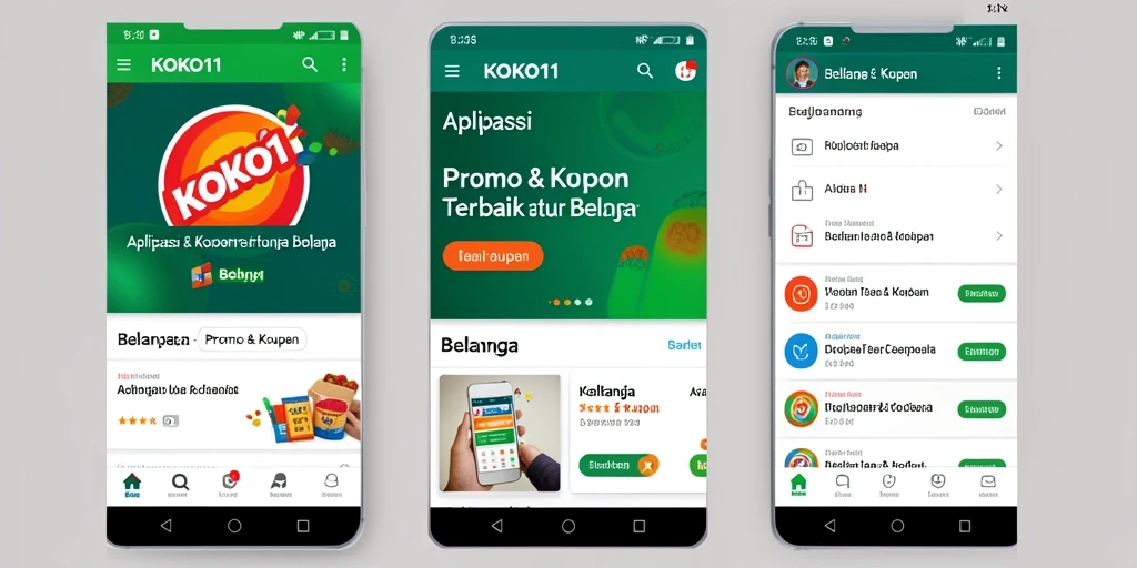 Antarmuka KOKO11 menampilkan berbagai pilihan promo dan kupon.