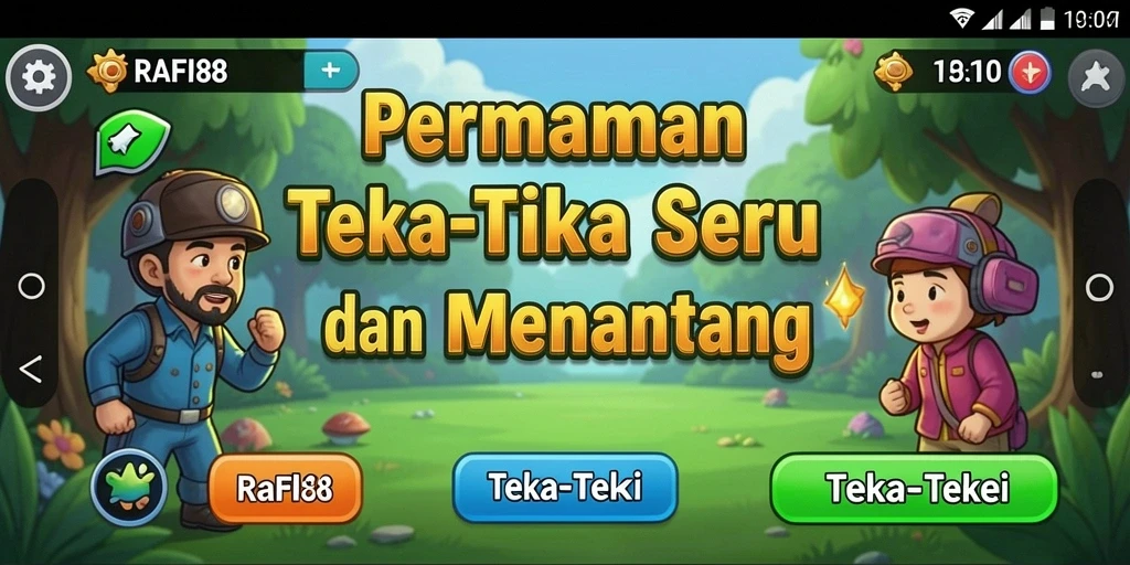 Antarmuka menarik dalam permainan Teka-Teki RAFI88.
