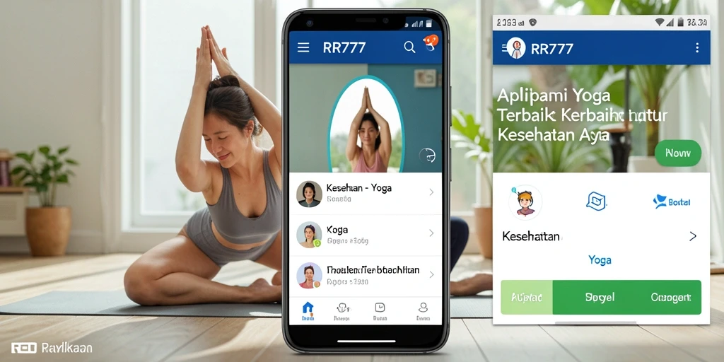Tampilan antarmuka RR777 yang sederhana dan menarik untuk latihan Yoga.