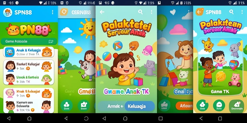 Tampilan antarmuka SPN88 yang menarik dan ramah anak.